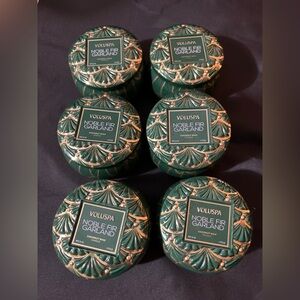 Lot of 6 Voluspa Noble Fir Garland Candles - sold at Anthropologie